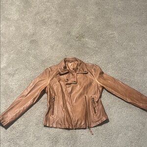 Max Studio Tan Faux Leather Jacket